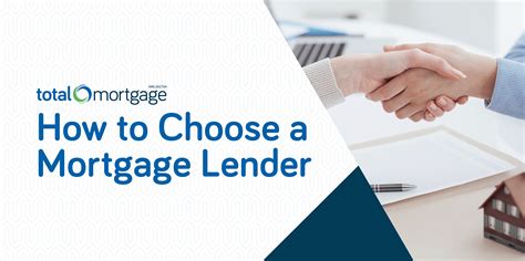 How To Choose A Mortgage Lender Total Mortgage