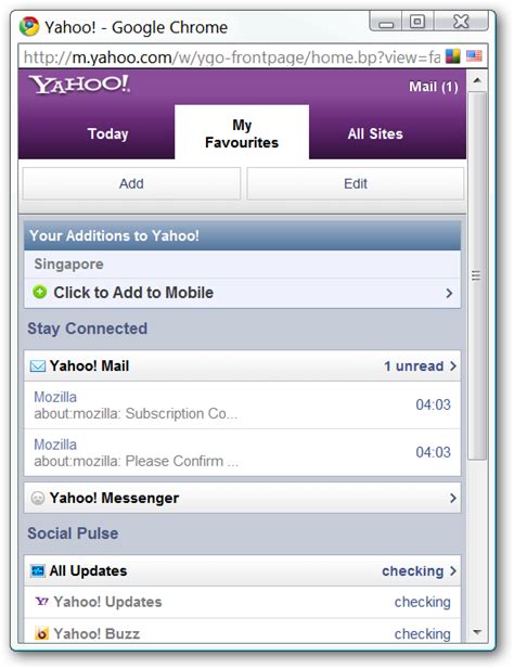 Access Yahoo E Mail And Services In Chrome