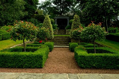 Box Hedge Parterre And York Stone Steps Garden Design And Build