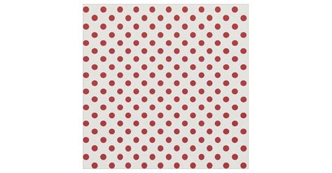 Red Polka Dots On A White Background Fabric