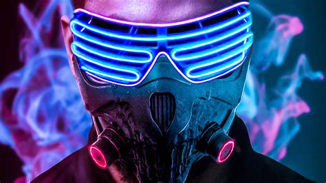 Mask Neon Guy Xfxwallpapers
