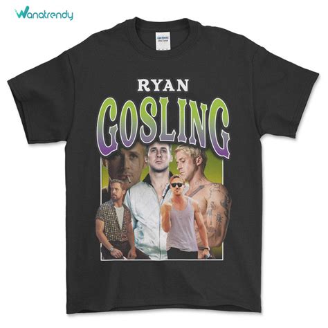 Ryan Gosling New Rare Shirt Unique Fan Art Long Sleeve Short Sleeve