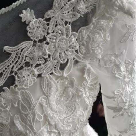 505w03 Full French Lace Long Sleeves Wedding Dress Mermaid Trumpet Baju