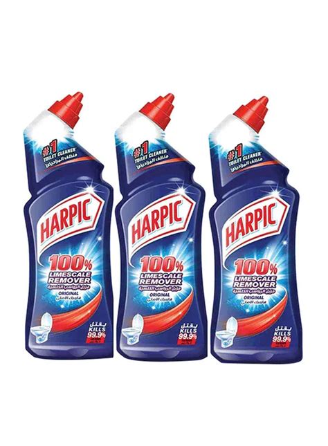 harpic toilet cleaner liquid limescale remover original 750 ml x pack of 3 wholesale tradeling