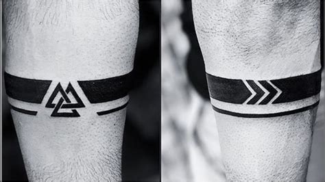 Voorkoms Valknut Tattoo Design Arrow Triangle Hand Band Waterproof