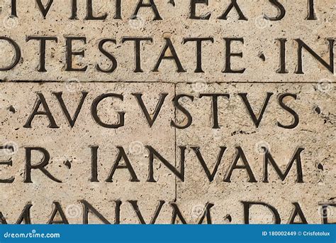 Latin Ancient Script Stock Image Image Of Antiquities