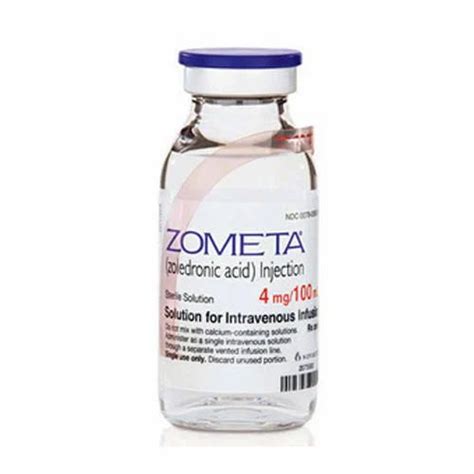 Zometa Zoledronic Acid Injection 4 Mg100 Ml 4 Mg100 Ml Rs 3600 Pack Id 16594028433