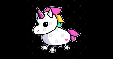 Roblox Rainbow Unicorn Pet Cute Hand Drawn Gaming T For Kids