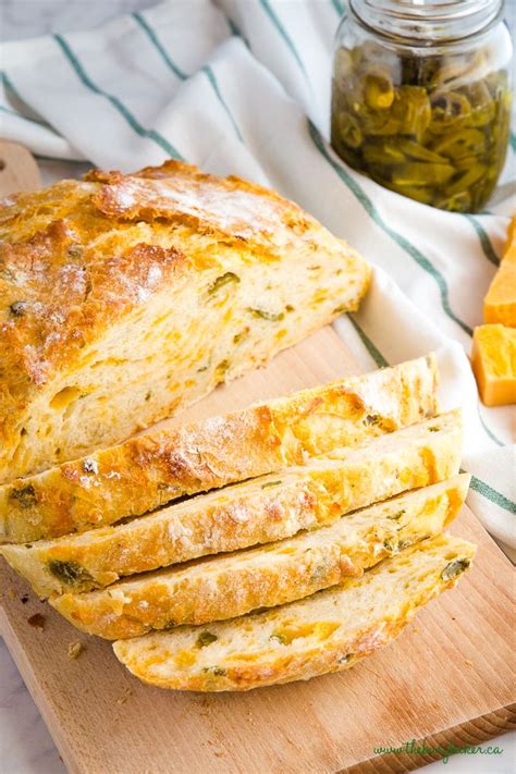 No Knead Jalapeno Cheese Artisan Bread Recipe Easy Bread Recipes