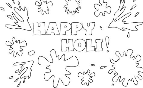 Happy Holi Pictures With Quotes And Drawingcolouring Free Download