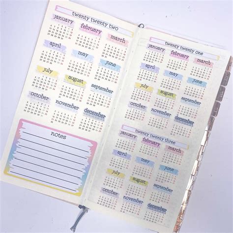 Weeks Year At A Glance 2023 Japanese Version 13 Colour Etsy Uk
