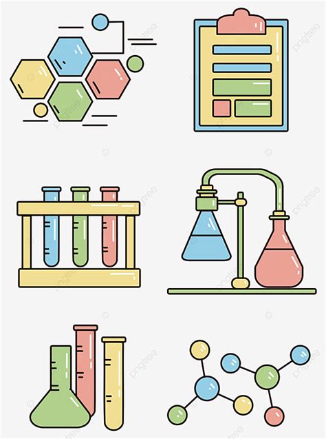 Elemento De Png De Experimento De Química Plana De Dibujos Animados Png