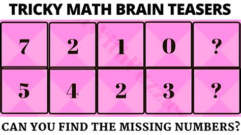 Tough Genius Math Problems With Answers Number Puzzles