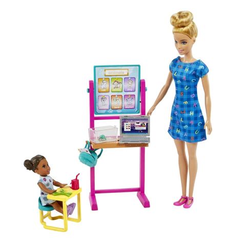 Barbie Teacher And Toddler Doll And Playset Blonde Hcn19 Lemony Gem Toys