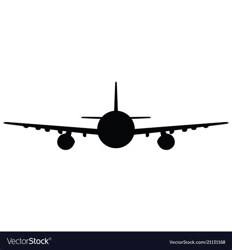 Airplane Silhouette Royalty Free Vector Image Vectorstock