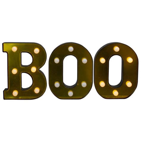 Northlight 65 In Lighted Black And Gold Boo Halloween Marquee Sign