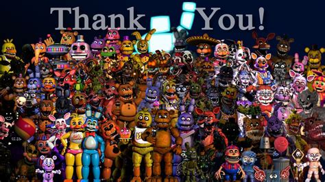 Fnaf Thank You With All Characters By Nachothedorito On Deviantart