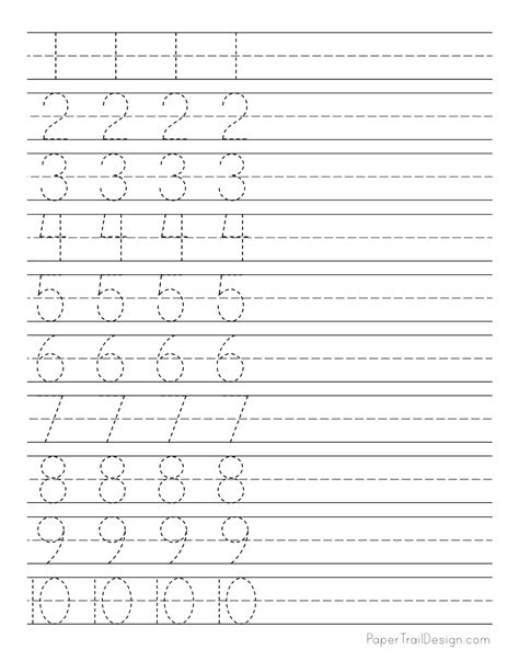 Writing Numbers 1 10 Worksheets Worksheets For Kindergarten
