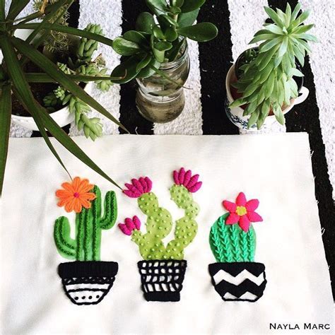 Cactus Nayla Marc Cactus Embroidery Cactus Craft Sewing Crafts
