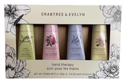 crabtree and evelyn hand therapy 4 pack cream set summerhill lavender rosewater and lily 9oz