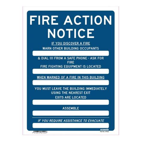 Fire Action Evacuation Notice Fire Med Solutions