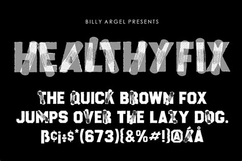 Healthyfix Font Billy Argel Fonts Fontspace