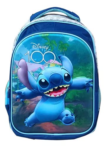 Mochila Escolar Disney Stitch Mochila Cor Azul Mercadolivre