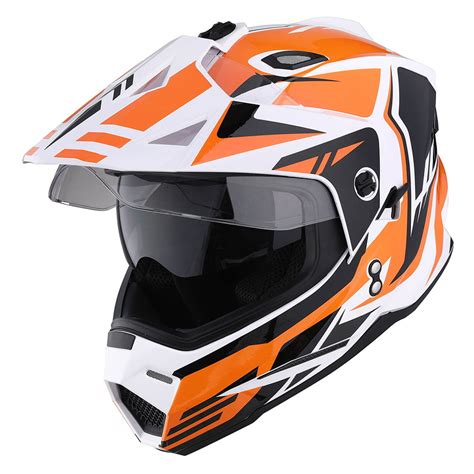 1storm Dual Sports Motorcycle Motocross Helmet Dual Visor Helmet Racing