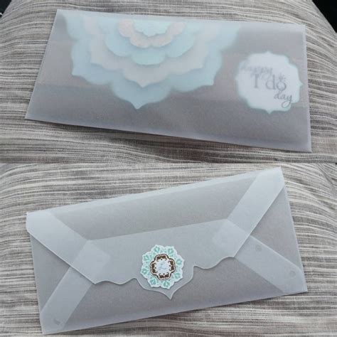 Megzycards Wedding Card Envelope Punch Board Money Card Vellum