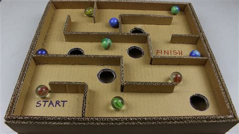 Diy Board Game Marble Labyrinth From Cardboard How To Make Amazing