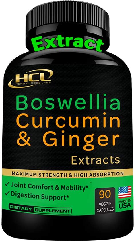 Buy Boswellia Curcumin Ginger Extracts Supplement Strong 95