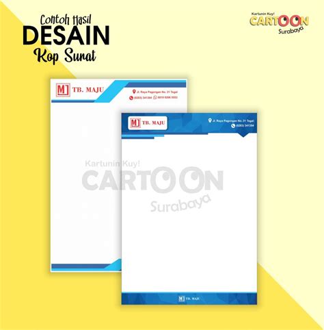 Biaya jasa desain rumah + interior. Contoh Hasil Desain KOP Surat - Cartoon Surabaya