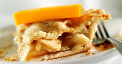 Cheddar Cheese Apple Pie Traditional Sweet Pie From New England United States Of America