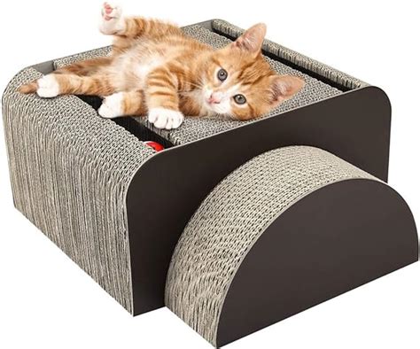 Pawaboo 2 In 1 Cat Scratcher Board Multifunctional Rectangle Cat