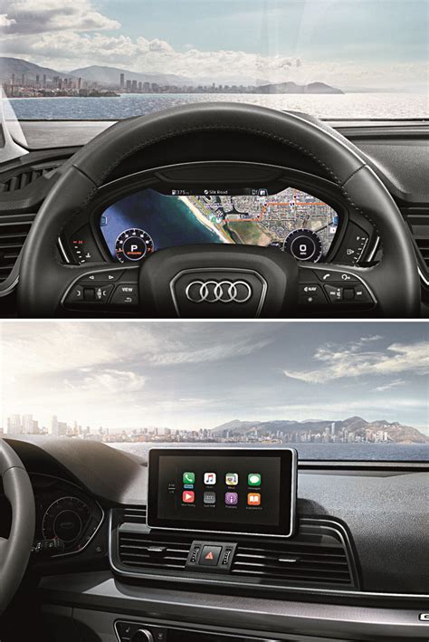 2018 Audi Q5 Head Up Display Top And Audi Infortainment System Bottom