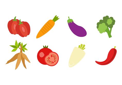 Free Fresh Vegetable Icons Vector 140269 Vector Art At Vecteezy