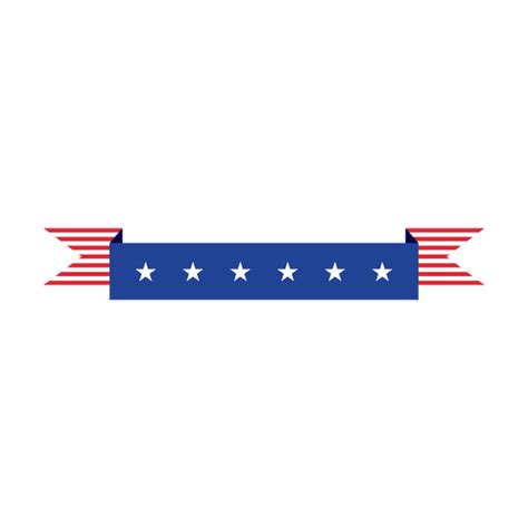 Stripy Folded Usa Flag Ribbon Transparent Png And Svg Vector File