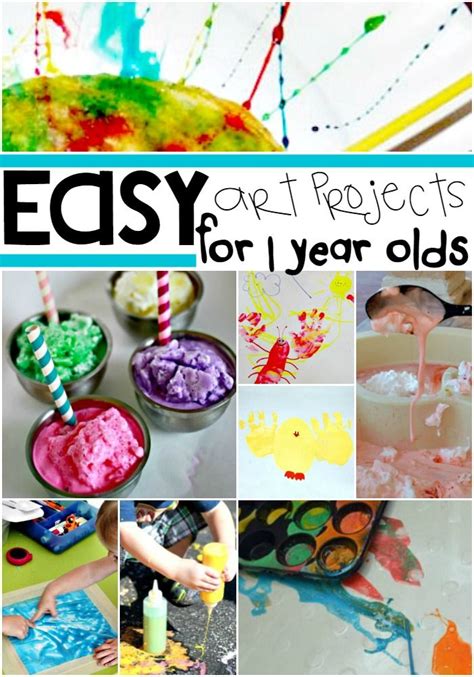 16 Easy Art Projects For Your 1 Year Old Craft Activities For Kids