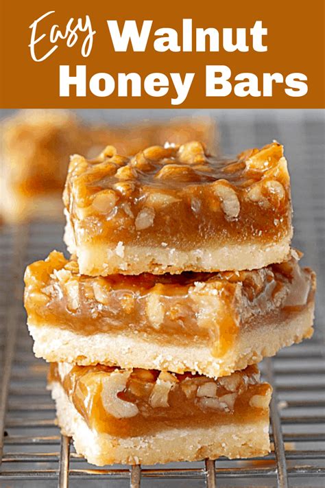 A Layer Of Buttery Shortbread Topped With A Gooey Mixture Of Honey And