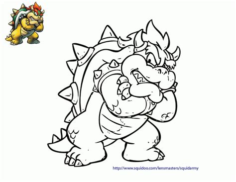 Free mario bros line coloring pages printable super star page. Bowser Coloring Pages To Print - Coloring Home