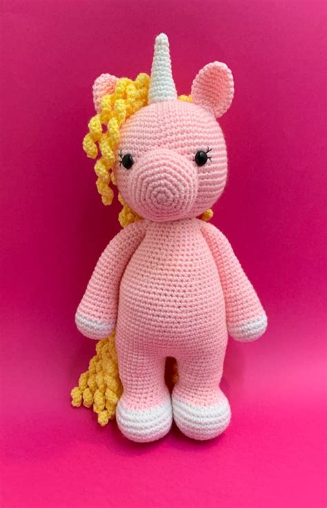 Unicorn Amigurumi Plush Knitted Unicorn Crocheted Unicorn Etsy
