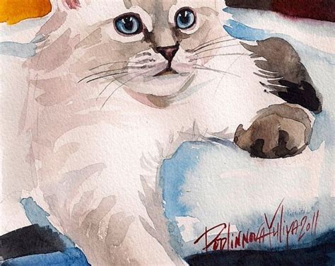 This Is Digital Print Of My Original Watercolor Painting Of Cats