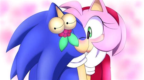 A Kiss Present For Christmass By Amoretoylover In 2020 Sonic And Amy
