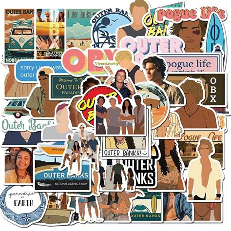 Outer Banks Stickers 50 Pcs Sticker Sets Laptop Water Etsy