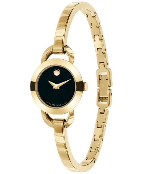 Movado Womens Swiss Rondiro Mini Gold Pvd Finished Stainless Steel