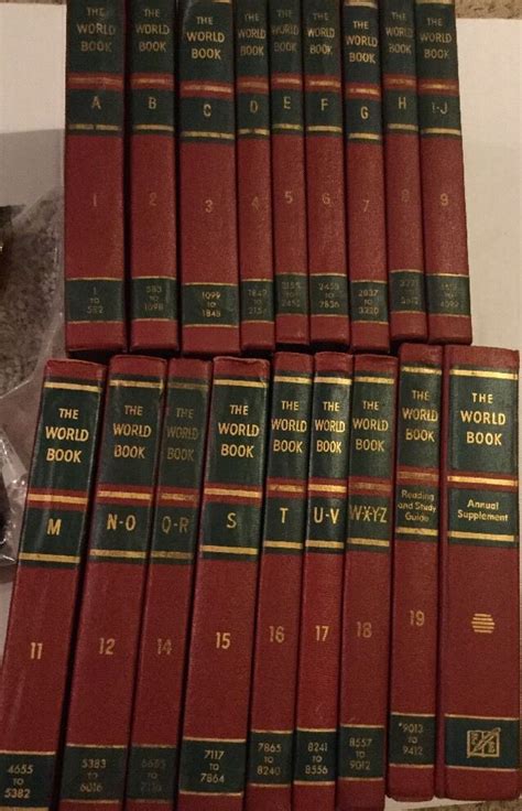 The World Book encyclopedia from 1957 in set of 18 books Red Covers ...