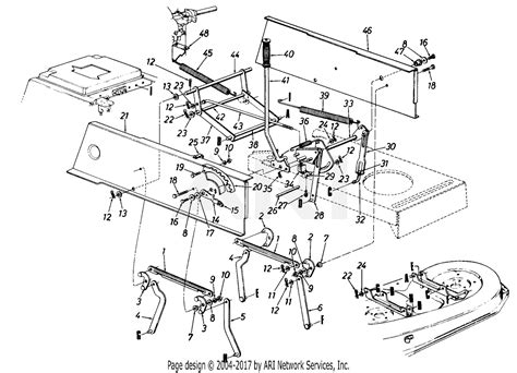 Mtd 130 656f190 Lt 12 1990 Parts Diagram For Deck Lift Assembly