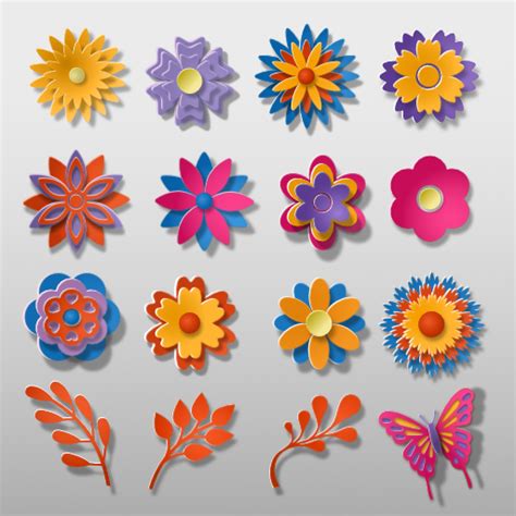Free Affinity Designer Paper Cut Out Flowers Files Resources
