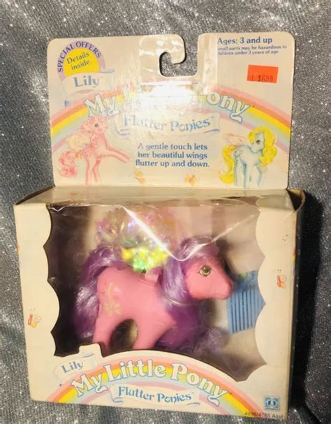 Vintage G1 My Little Pony Mib Flutter Pony Lily In Box Ponies Original