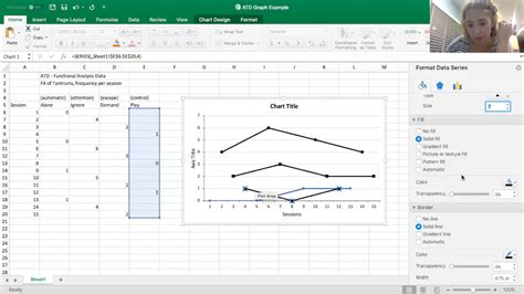 Creating Alternating Treatment Design Graph In Excel Youtube